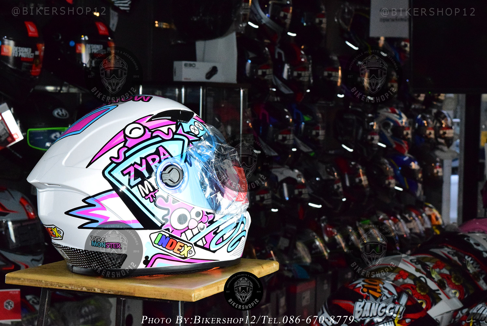 หมวกกันน็อคเต็มใบ INDEX ZYRA ลายใหม่ล่าสุด ขนาด S