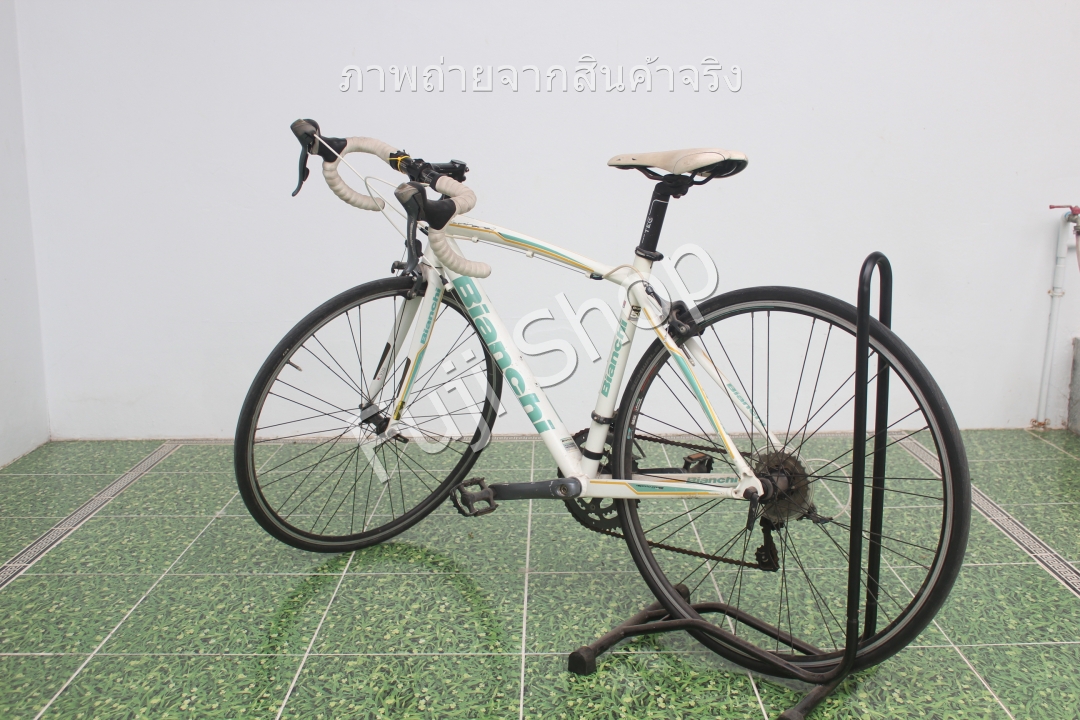 จักรยานเสือหมอบญี่ปุ่น - ล้อ 700c - มีเกียร์ - อลูมิเนียม - Bianchi Nirone 7 - สีขาว [จักรยานมือสอง]