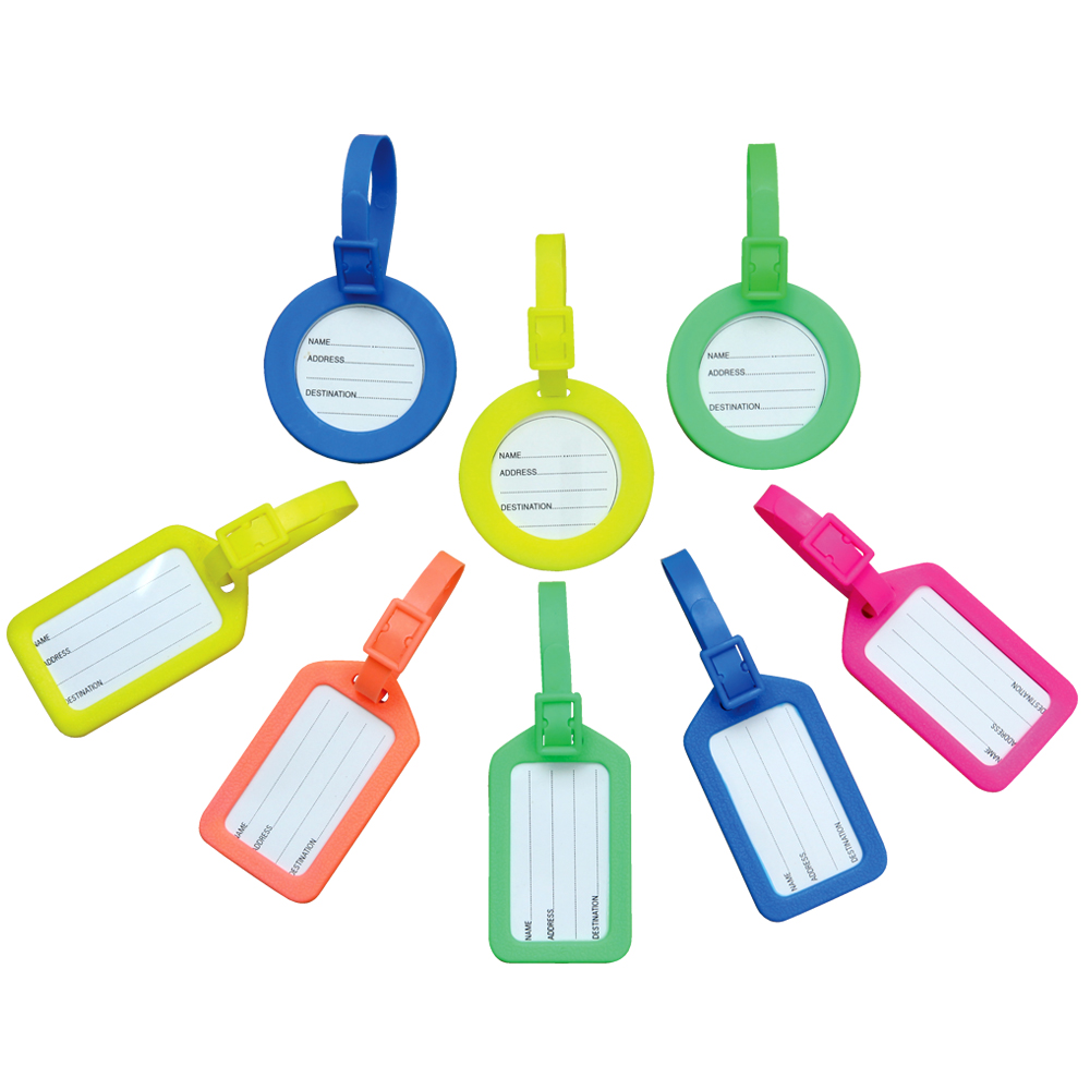 PVC Luggage Name Tags with Straps