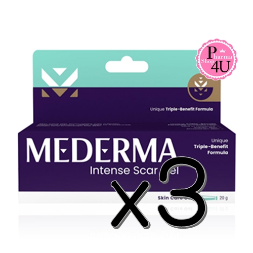 (ซื้อ 3 ราคาพิเศษ) Mederma Intense Gel มีเดอม่า อินเทนส์ สการ์ เจล 20g.