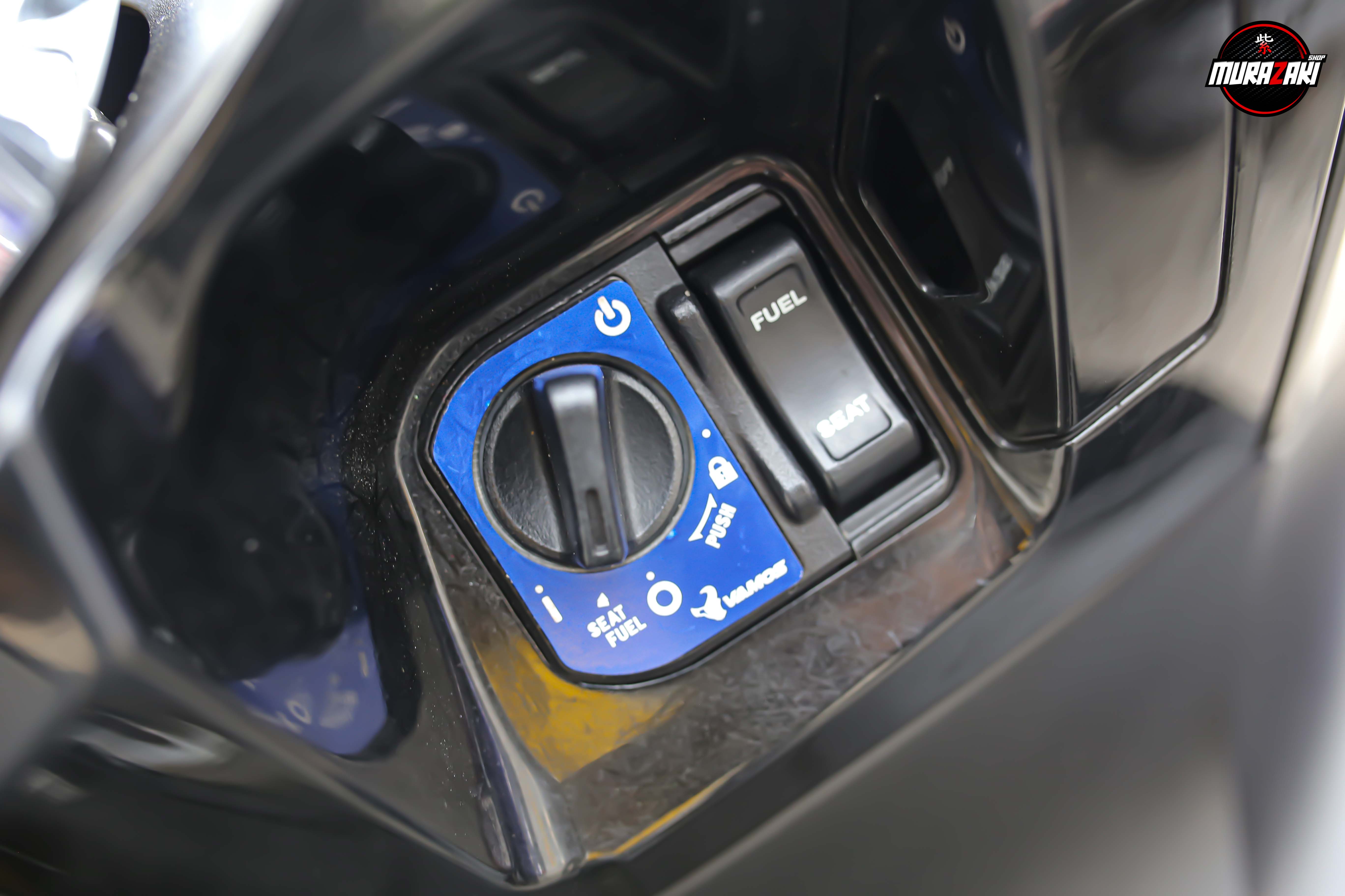 ครอบกุญเเจ VAMOS PCX160 ปี21-24,Lead125,Giorno,ADV160 มี 2 แบบ - อลูมิเนียม 110.- 5 สี น้ำเงิน , ม่วง , ดำ , เเดง , ทอง - สเเตนเลสสีชุบรุ้ง 120.-