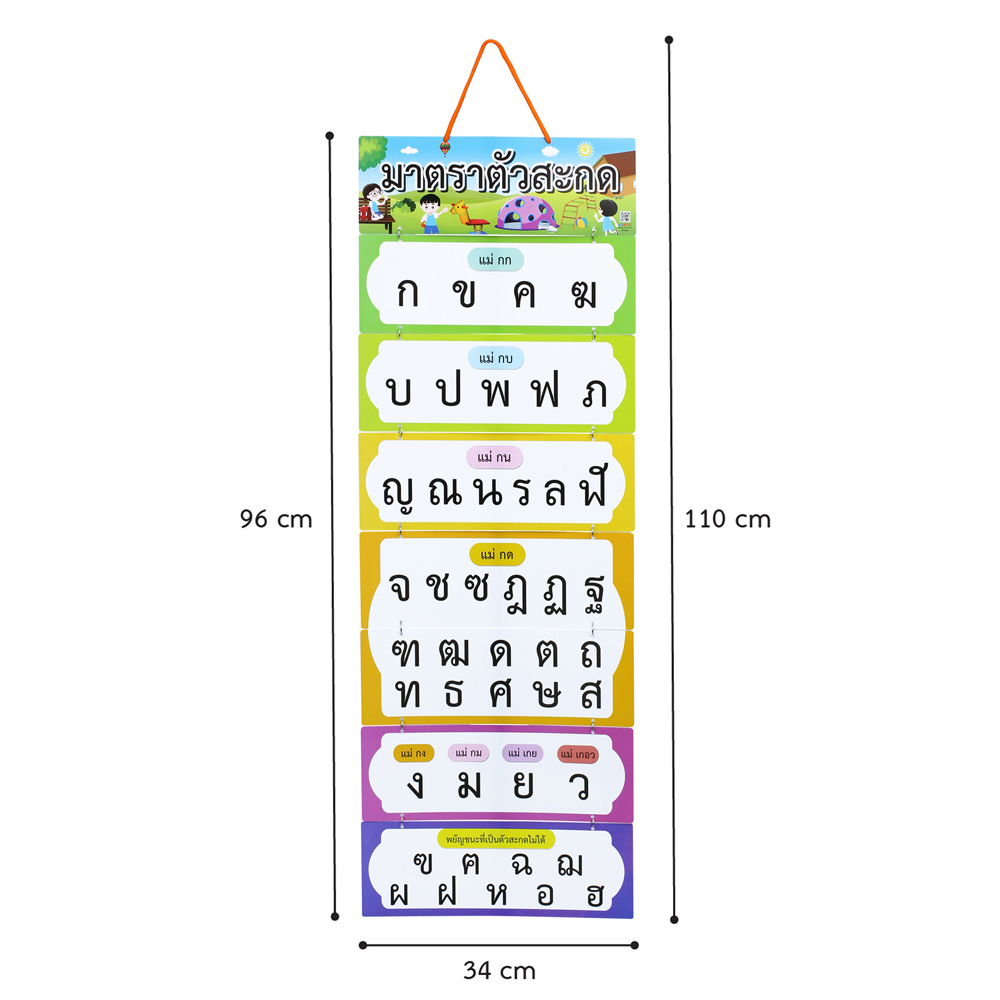 ขนาดสื่อแขวน ชุดมาตราตัวสะกด ET-625