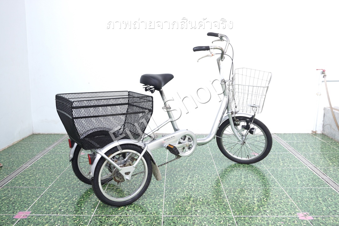 จักรยานสามล้อญี่ปุ่น - ล้อ 18/16 นิ้ว - ไม่มีเกียร์ - อลูมิเนียม - Bridgestone - สีเงิน [จักรยานมือสอง]