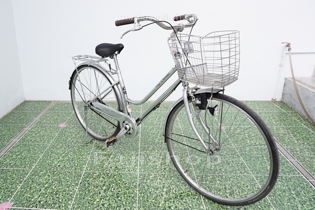 จักรยานแม่บ้านญี่ปุ่น - ล้อ 700x32C - แฮนด์โบราณ - Free Power Classic - สีเงิน [จักรยานมือสอง]