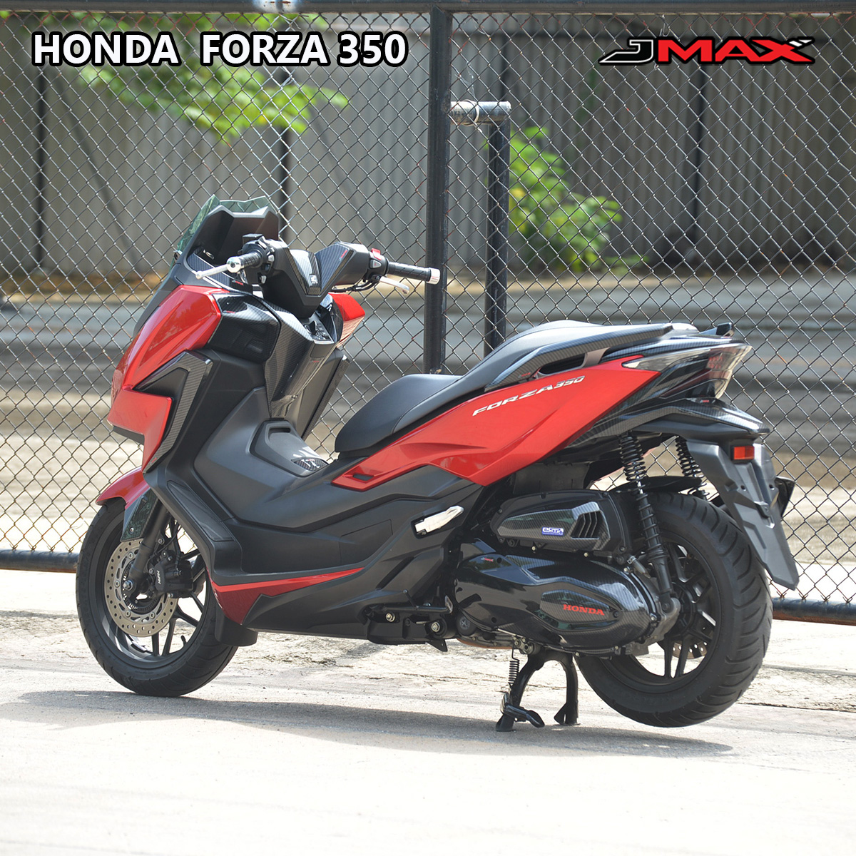 ครอบแคร้งสายพานเต็ม FORZA 350 ดำเงามุข ABS J MAX ราคา1880