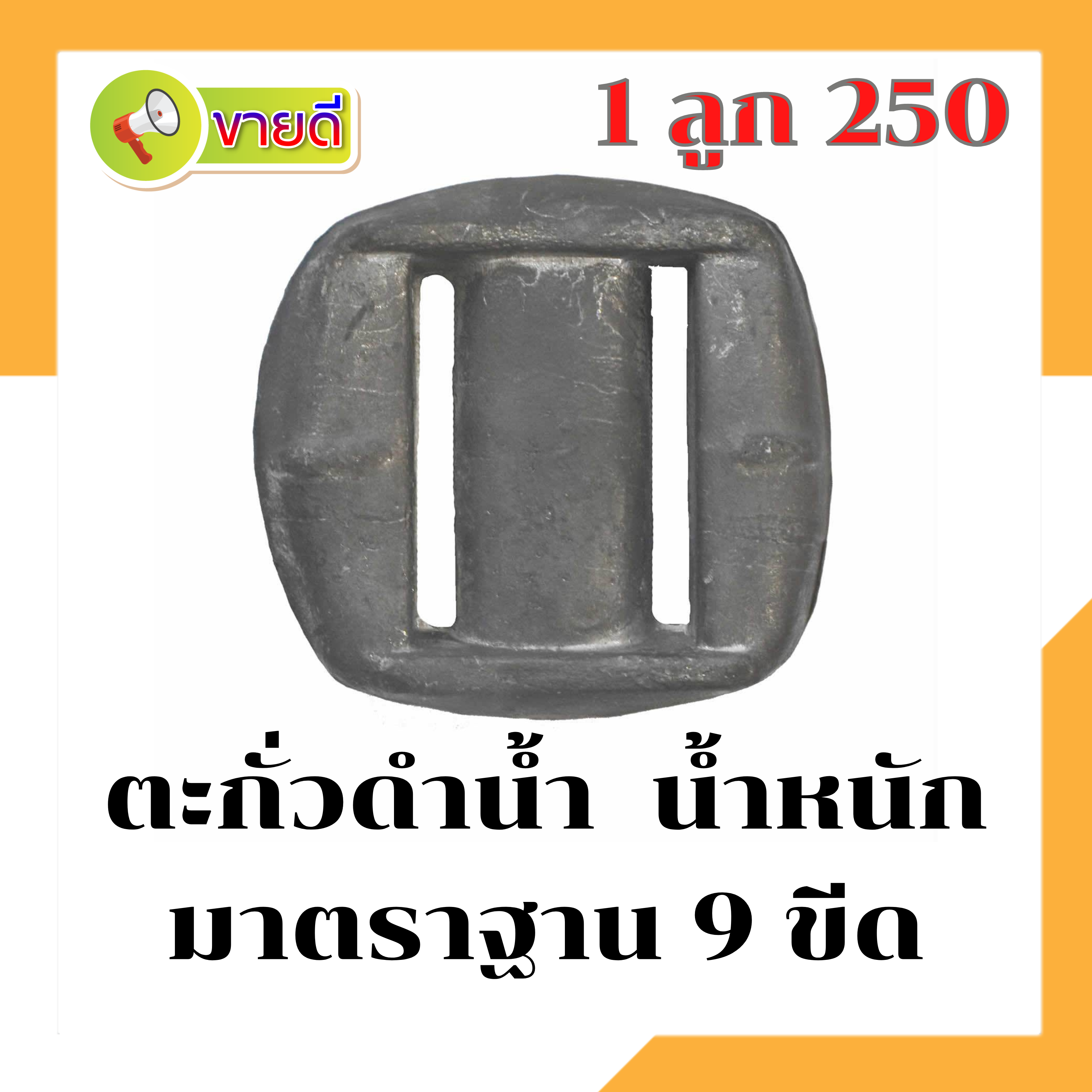 ตะกั่วถ่วงตัว สำหรับดำน้ำ ยิงปลา น้ำหนัก 9 ขีด