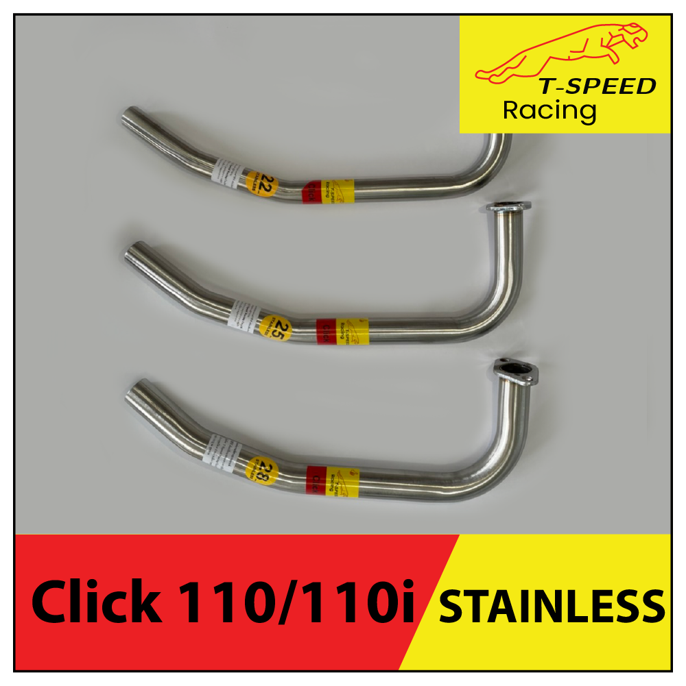 คอท่อ Honda Click 110/110i 🔩 Stainless steel แท้ เกรด 304 หนา: 1.2 มิลลิเมตร มีขนาดให้เลือก: 22 m.m. ราคา 250 บาท 25 m.m. ราคา 250 บาท 28 m.m. ราคา 300 บาท 32 m.m. ราคา 400 บาท