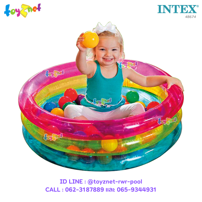 Intex 3-Ring Baby Ball Pit w/50 Fun Ballz no.48674