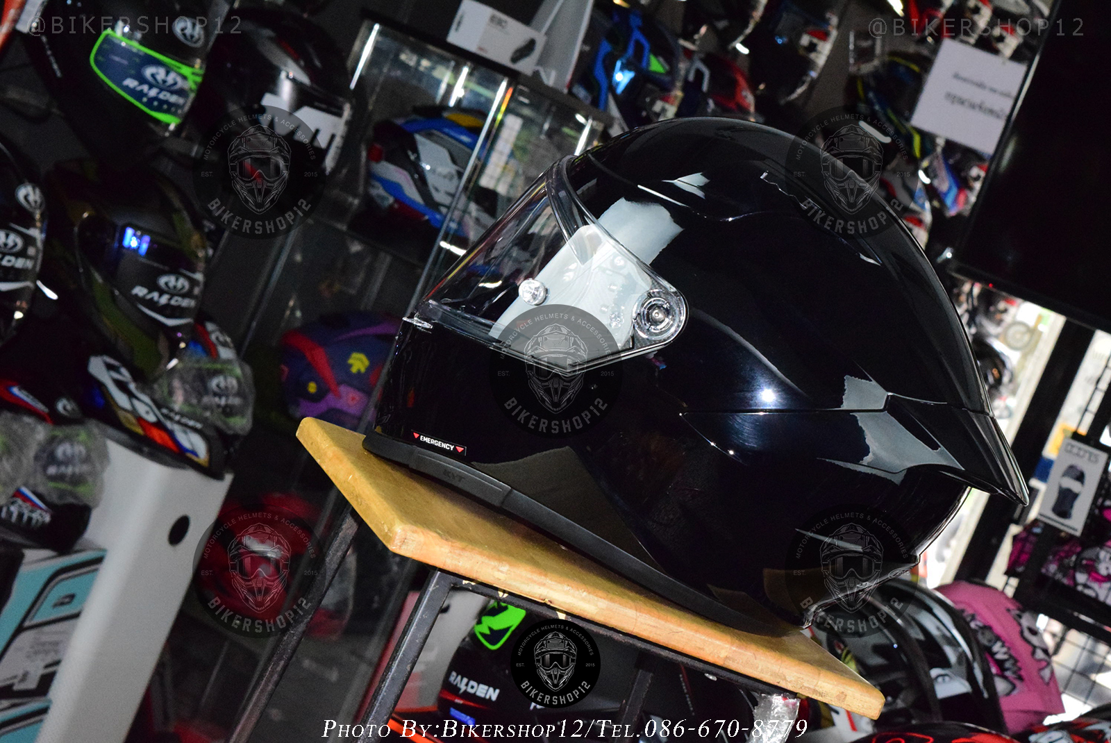 หมวกกันน็อคKYT STRIKER สี BLACK ดำเงา