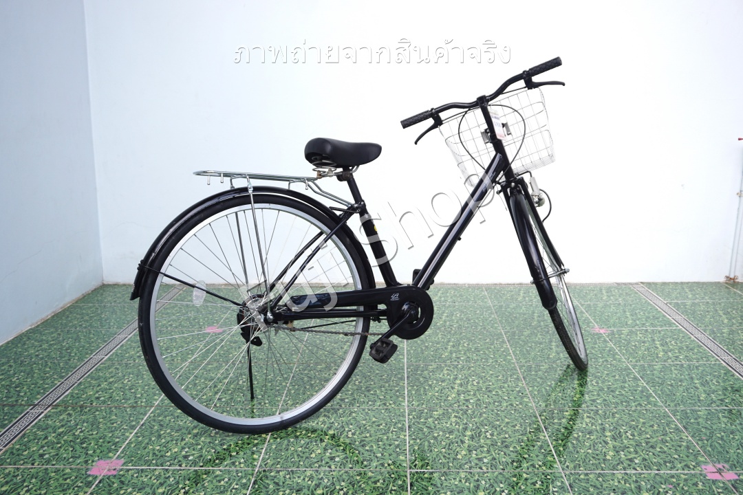 จักรยานแม่บ้านญี่ปุ่น - ล้อ 27 นิ้ว - ไม่มีเกียร์ - สีดำ [จักรยานมือสอง]