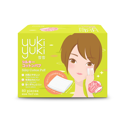 ยูกิยูกิ สำลีแผ่น รุ่นซิลกี้ 80 แผ่น YUKIYUKI SILKY COTTON PUFF 80 PCS.