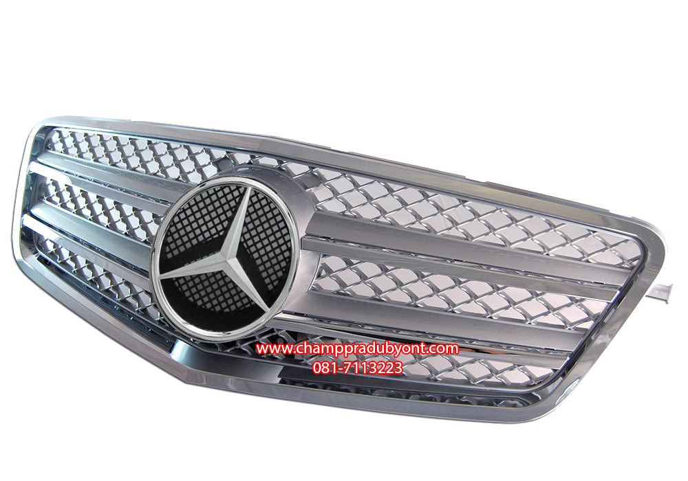 กระจังหน้า BENZ E-CLASS W212 2008-2013 เงิน ทรง CL โลโก้ใหญ่