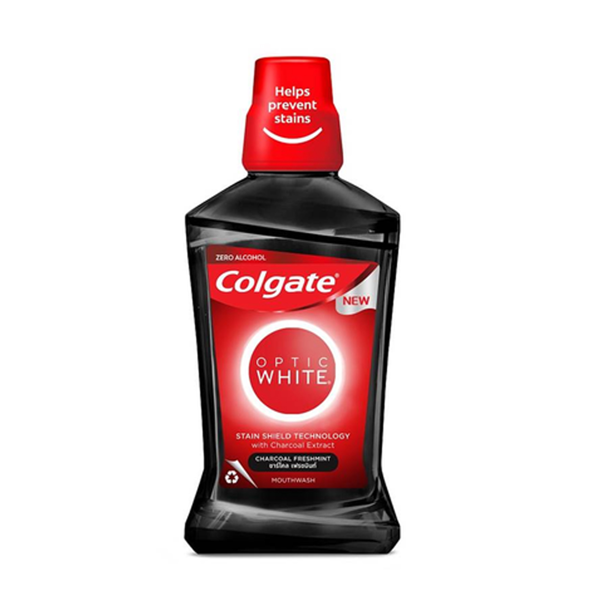 COLGATE คอลเกต น้ำยาบ้วนปาก ออพติกไวท์ชาร์โคล 500 มล