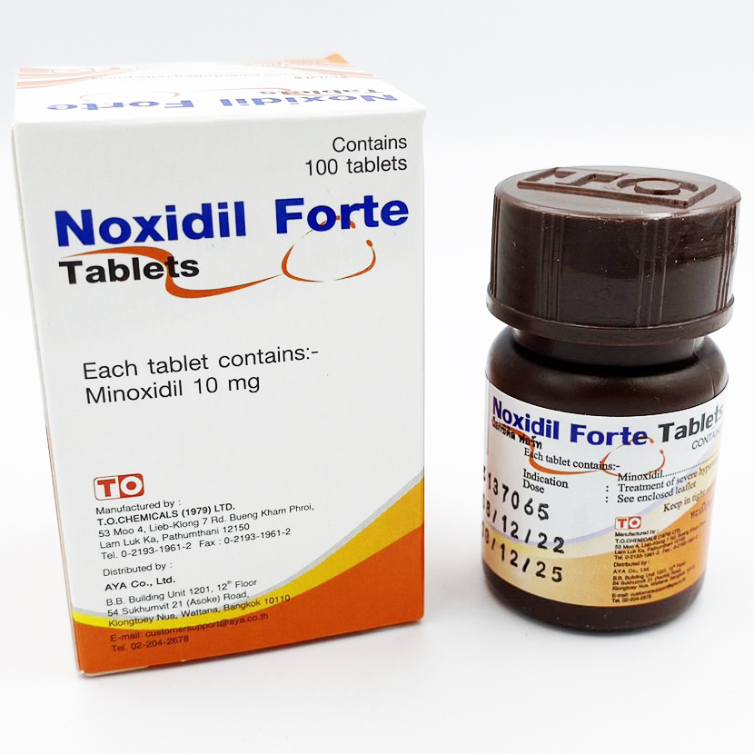 น็อกซิดิล Noxidil Forte (Minoxidil) 10 mg. 100 Tablets