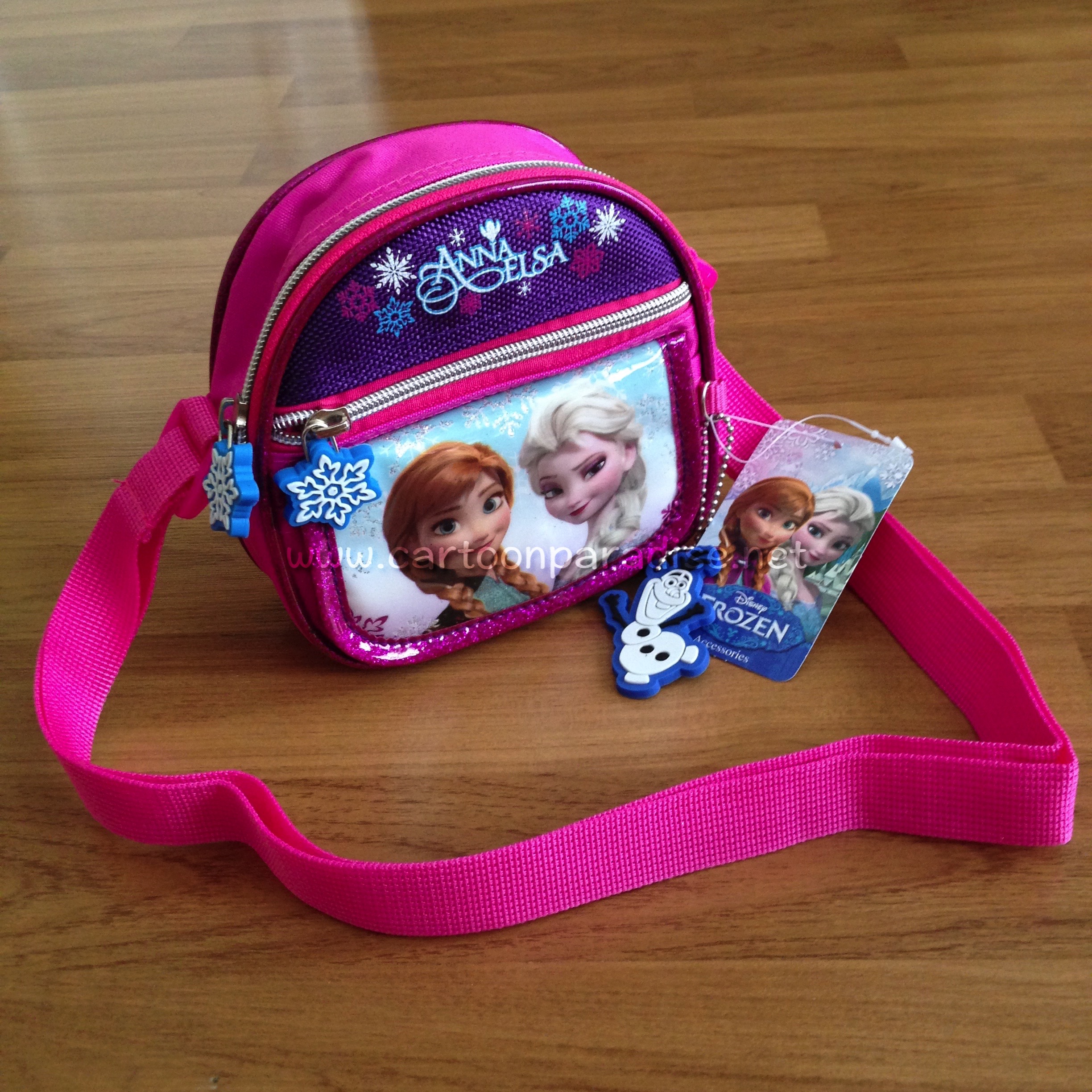 กระเป๋าสะพายข้าง 5.5 นิ้ว กระเป๋าคล้องคอ โฟรเซ่น แอนนา เอลซ่า Frozen Anna Elsa Shoulder Bag Sling Bag