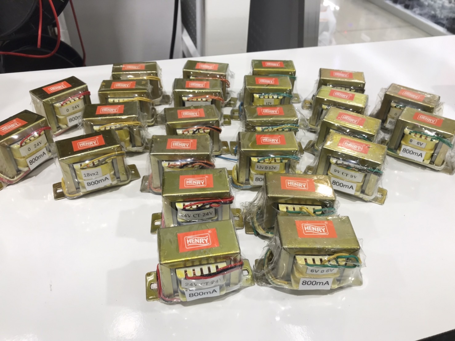 Henry หม้อแปลง AC เปลือย 800mA | แปลงไฟจาก 220V to 6v 9v 12v 15v 18v 24v 110v, input 220V output 110V และ 100v ออก 2 สาย , 3 สาย