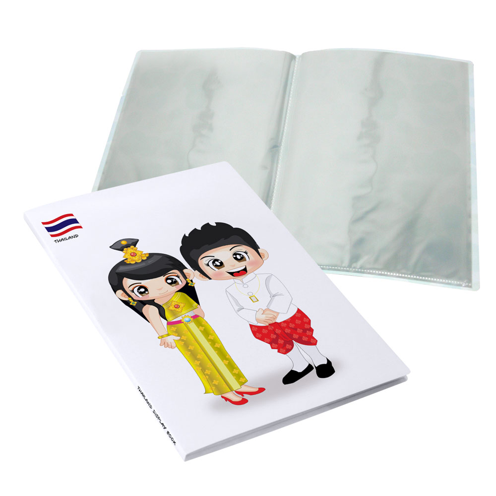 แฟ้มแคตตาล็อก A4 20ช่อง ปกลายชุดประจำชาติอาเซียน PA-744 ไทย