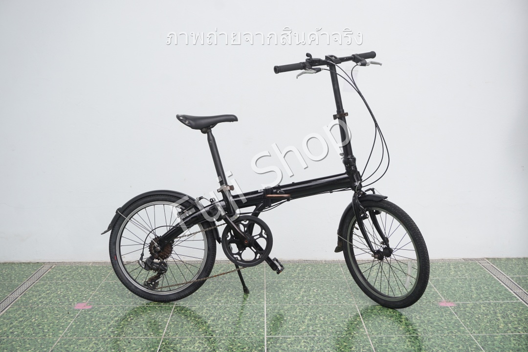 จักรยานพับได้ญี่ปุ่น - ล้อ 20 นิ้ว - มีเกียร์ - อลูมิเนียม - Dahon Route - สีดำ [จักรยานมือสอง]