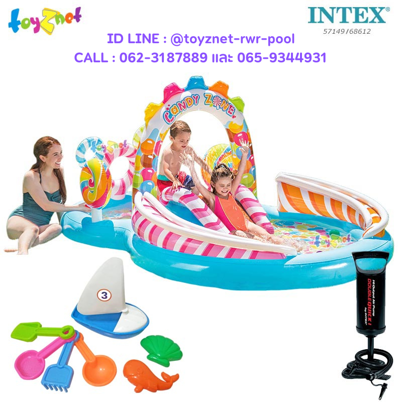 Intex Candy Zone Play Center 2.95x1.91x1.30 m no.57149 + DQI Air Pump