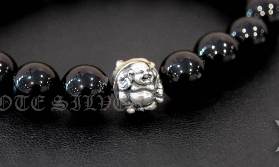 สร้อยข้อมือนิลแท้ 10mm มิกซ์เม็ดบีทเงินแท้พระสังกัจจายน์ Sterling Silver 925 NSSV2020