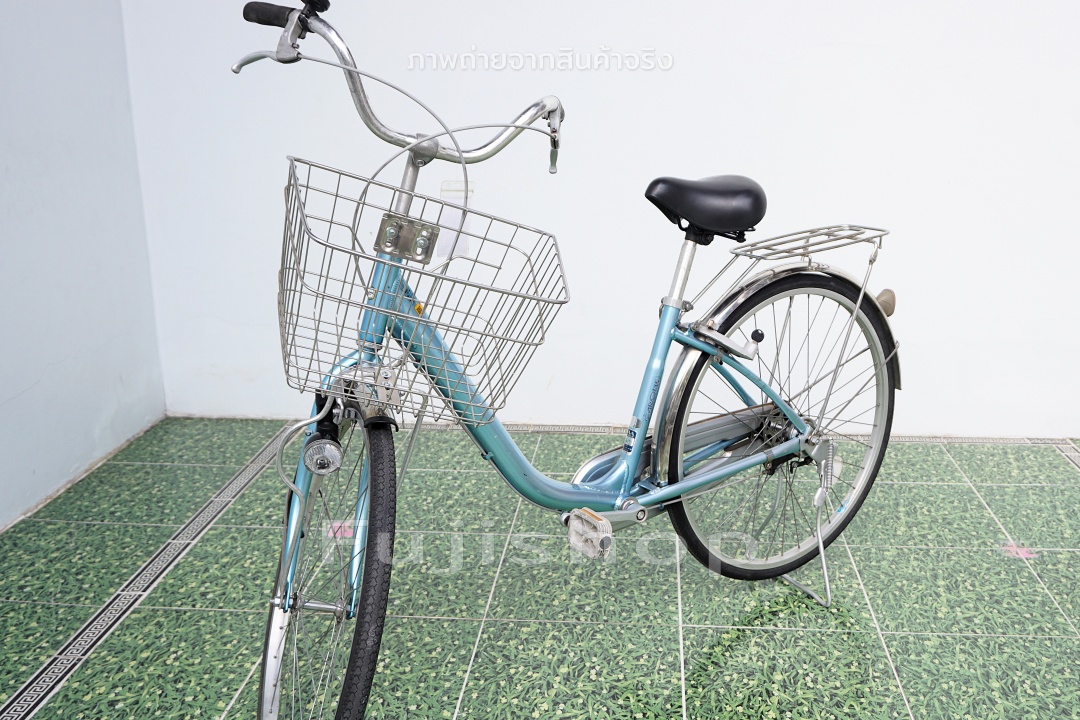 จักรยานแม่บ้านญี่ปุ่น - ล้อ 26 นิ้ว - ไม่มีเกียร์ - อลูมิเนียม - National - สีฟ้า [จักรยานมือสอง]