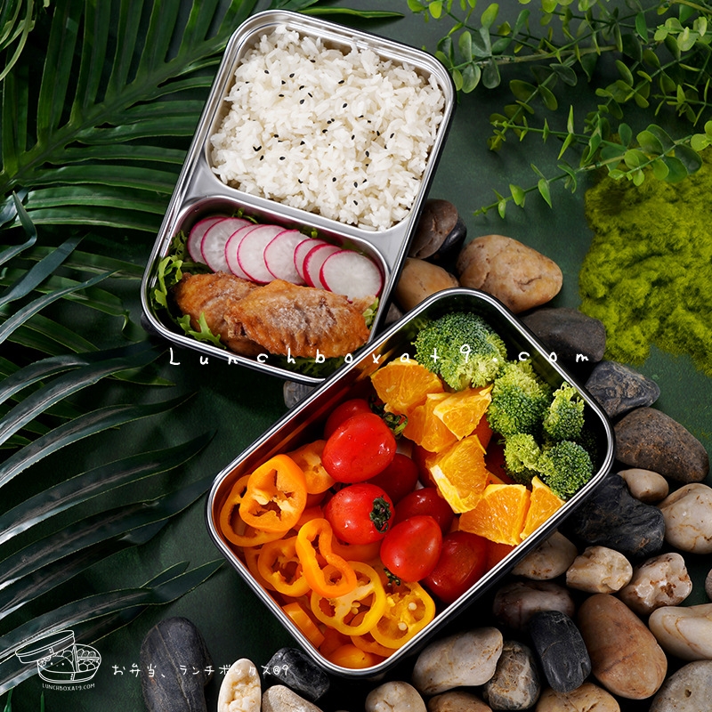 Stainless Bento Set Korea Style - กล่องเบนโตะสแตนเลส 2 ชั้น