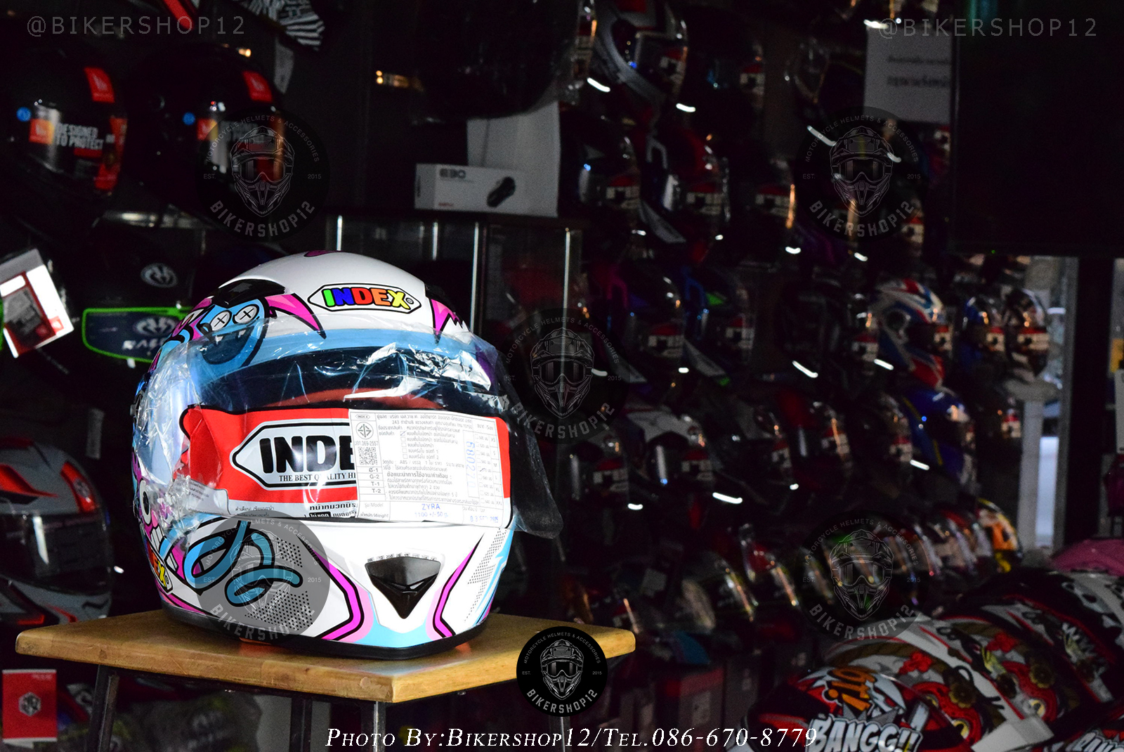 หมวกกันน็อคเต็มใบ INDEX ZYRA ลายใหม่ล่าสุด ขนาด S