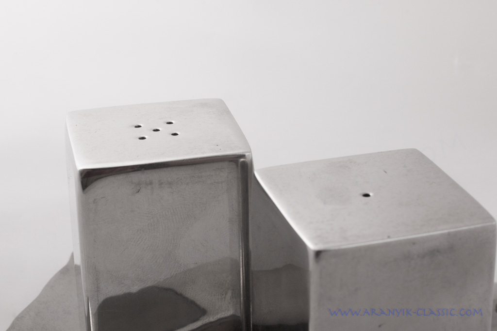 ชุดเกลือพริกไทย ทรงสี่เหลี่ยม พร้อมถาด