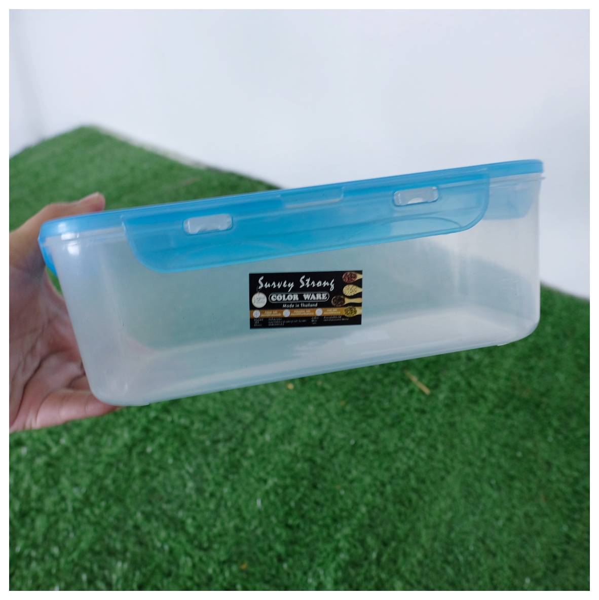 กล่องดับเบิ้ลล็อค No.1 ตัวใสฝาสี(ลิง)