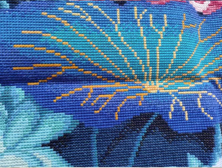 pla-1021 *สินค้าหมด* ชุดปักครอสติช ลาย 9 ปลาคาร์ปในบึงบัวฟ้า (ปักเต็มผืนผ้า ไม่มีเดินเส้น ผ้า11CTพิมพ์ลาย ปัก 3 เส้นเล็ก) ขนาด 50*50 ซม.ผ้าครอสติช 11CTพิมพ์ลายปักบนผ้า ไหมคอตตอน 27 สี ผังลาย เข็ม