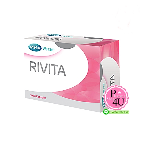 Mega We Care Rivita (1กล่อง/30เเคปซูล) เมก้า วีเเคร์ รีวิต้า (ผลิตภัณฑ์เสริมอาหาร) สารสกัดเมล็ดองุ่น