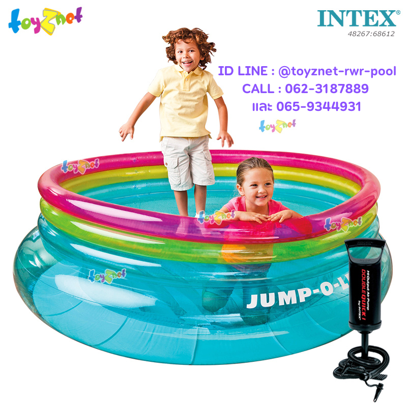 Intex Jump-O-Lene Transparent no.48267 + DQI Air Pump