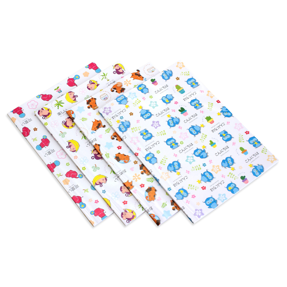 สมุดเขียน B5 ปกพลาสติก สันกาว ลายการ์ตูน