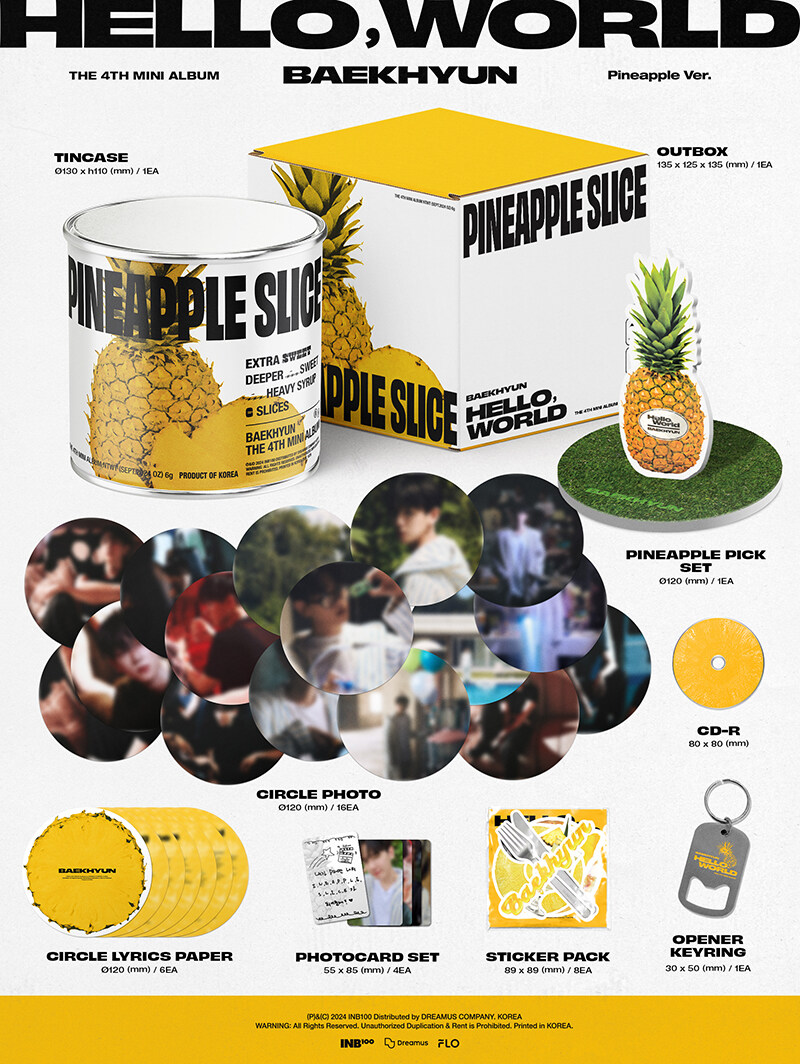 [PRE-ORDER] BAEKHYUN - 3rd Mini Album "Hello, World" (Pineapple ver.) (Limited Edition)