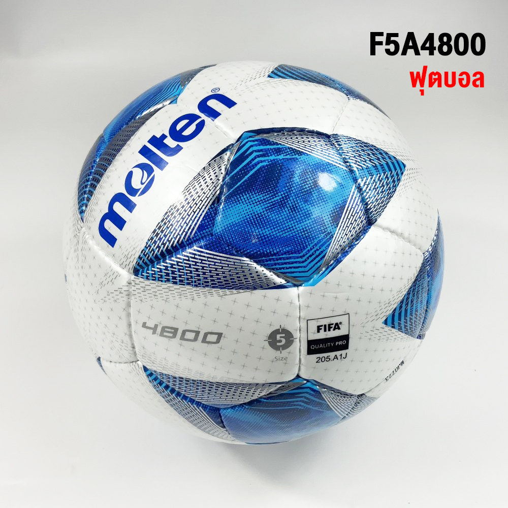 (ของแท้ 100%) ลูกฟุตบอล ลูกบอล Molten F5A4800 ของแท้ เบอร์5 ลูกฟุตบอลหนัง PU รุ่นใช้แข่งขัน FIFA PRO รองรับ