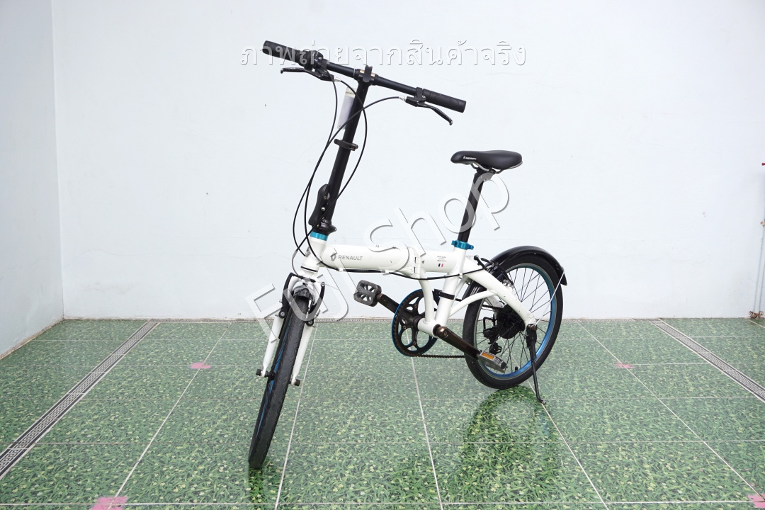 จักรยานพับได้ญี่ปุ่น - ล้อ 20 นิ้ว - มีเกียร์ - อลูมิเนียม - Renault Light 10 - สีขาว [จักรยานมือสอง]