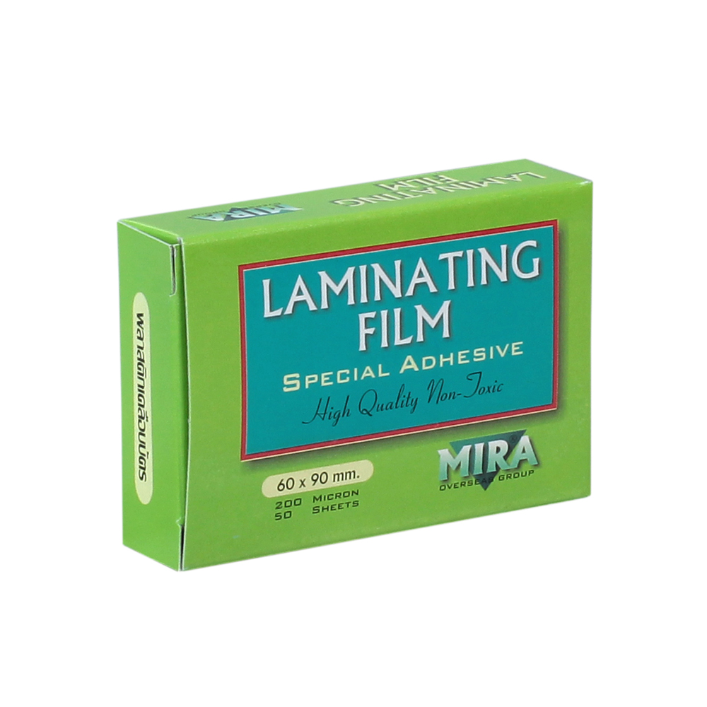 พลาสติกเคลือบบัตร 6.0x9.0ซม. หนา 200ไมครอน MIRA