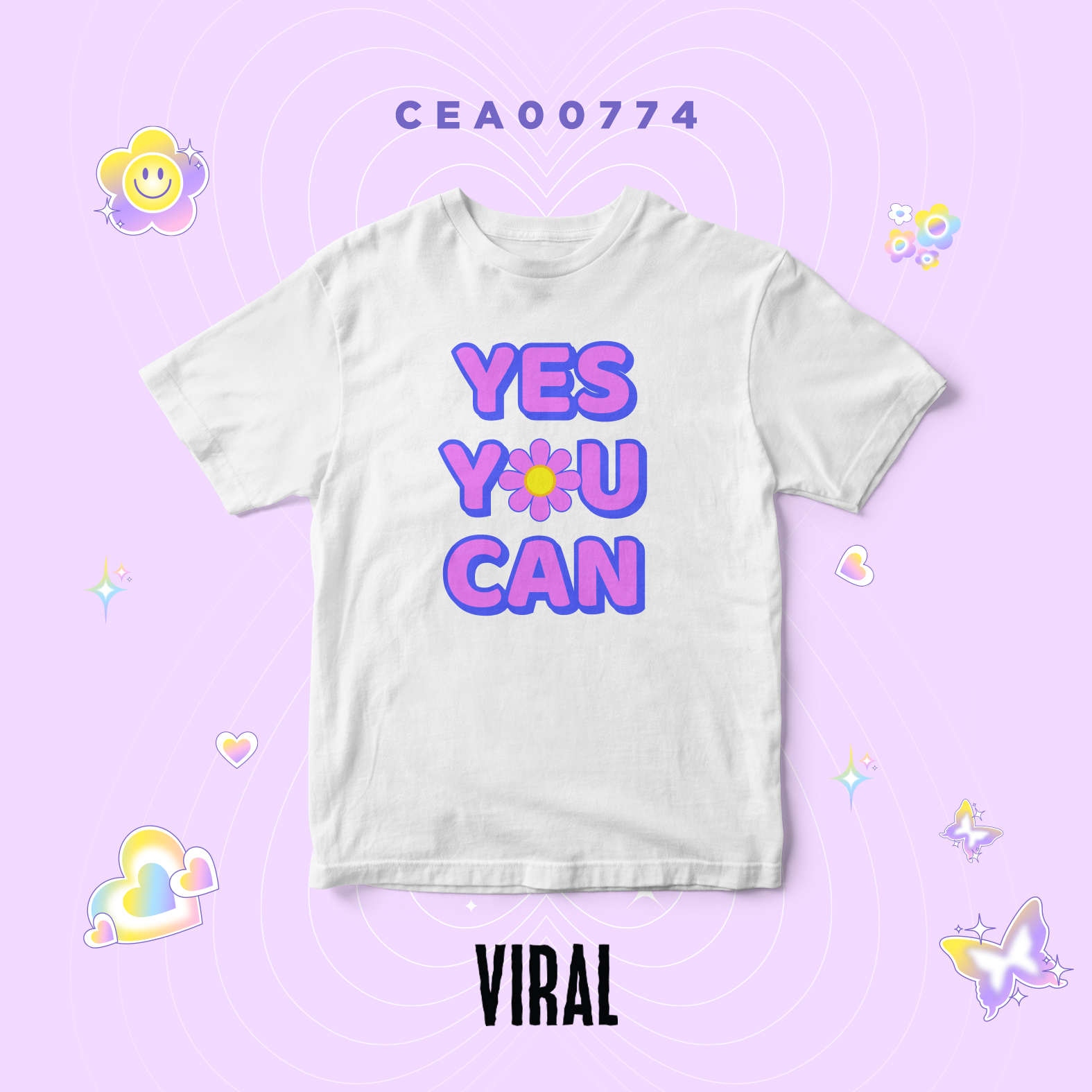 เสื้อยืด พิมพ์ลาย Yes You Can Y2K Collection รหัส CEA00774 #เสื้อ #เสื้อยืด #Viral