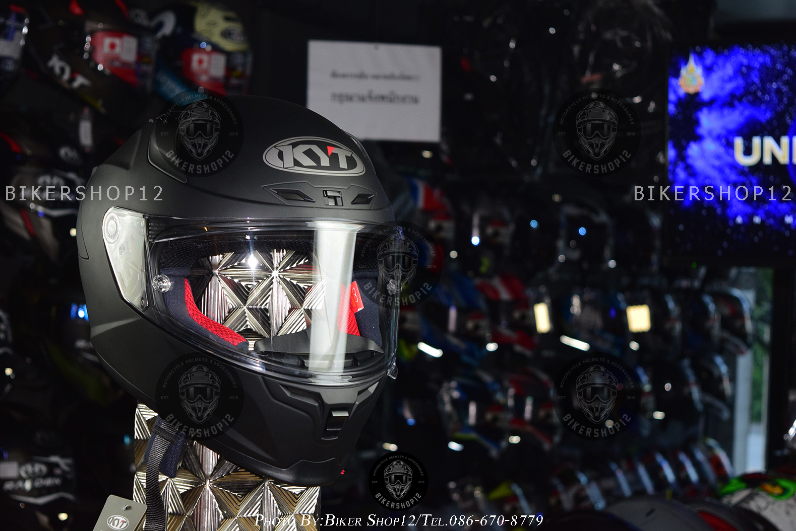 หมวกกันน็อคKYT STRIKER สี PLAIN MATT BLACK (ดำด้าน)