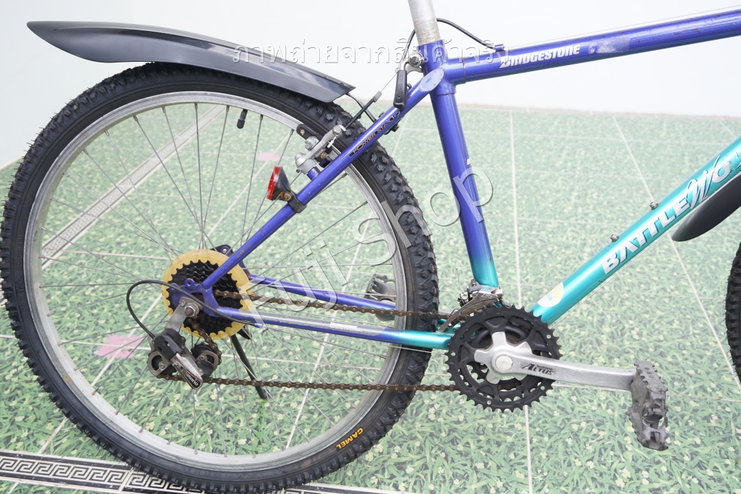 จักรยานเสือภูเขาญี่ปุ่น- ล้อ 26 นิ้ว - มีเกียร์ - โครโมลี่ - Bridgestone - สีเขียว [จักรยานมือสอง]