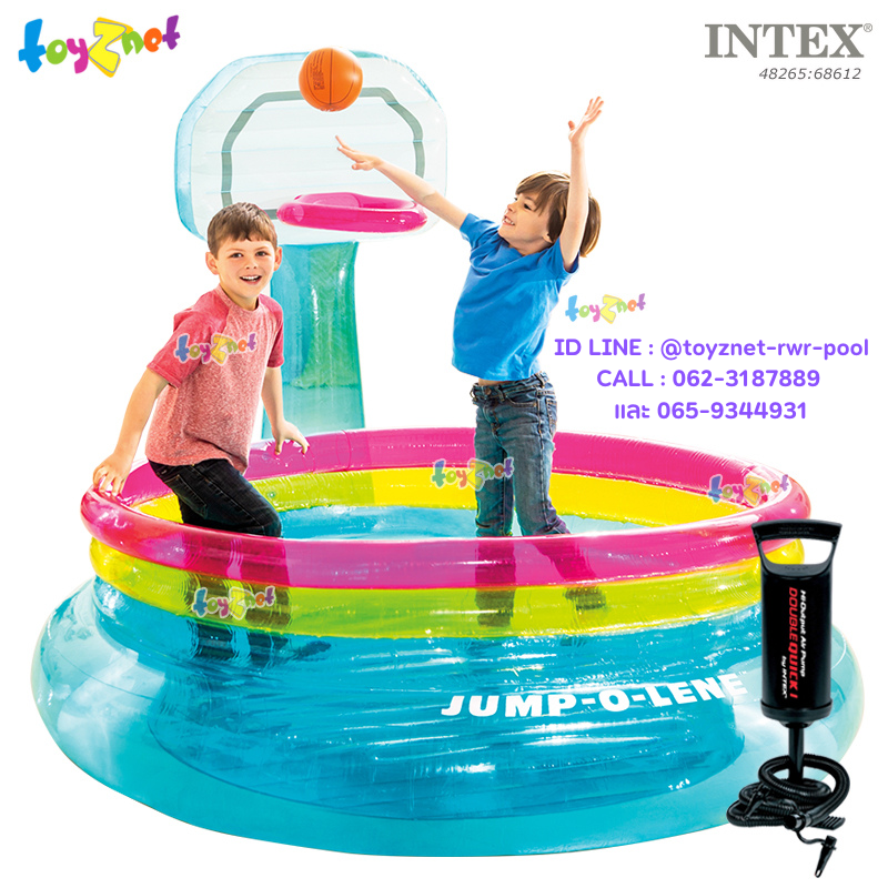 Intex Shoot'n Bounce Jump-O-Lene 1.96x1.80x1.52 m no.48265 + DQI Air Pump