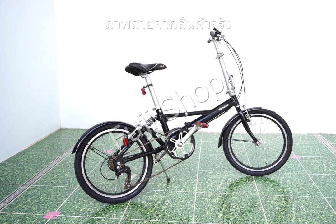 จักรยานพับได้ญี่ปุ่น - ล้อ 20 นิ้ว - มีเกียร์ - อลูมิเนียม - Bambart - สีดำ [จักรยานมือสอง]