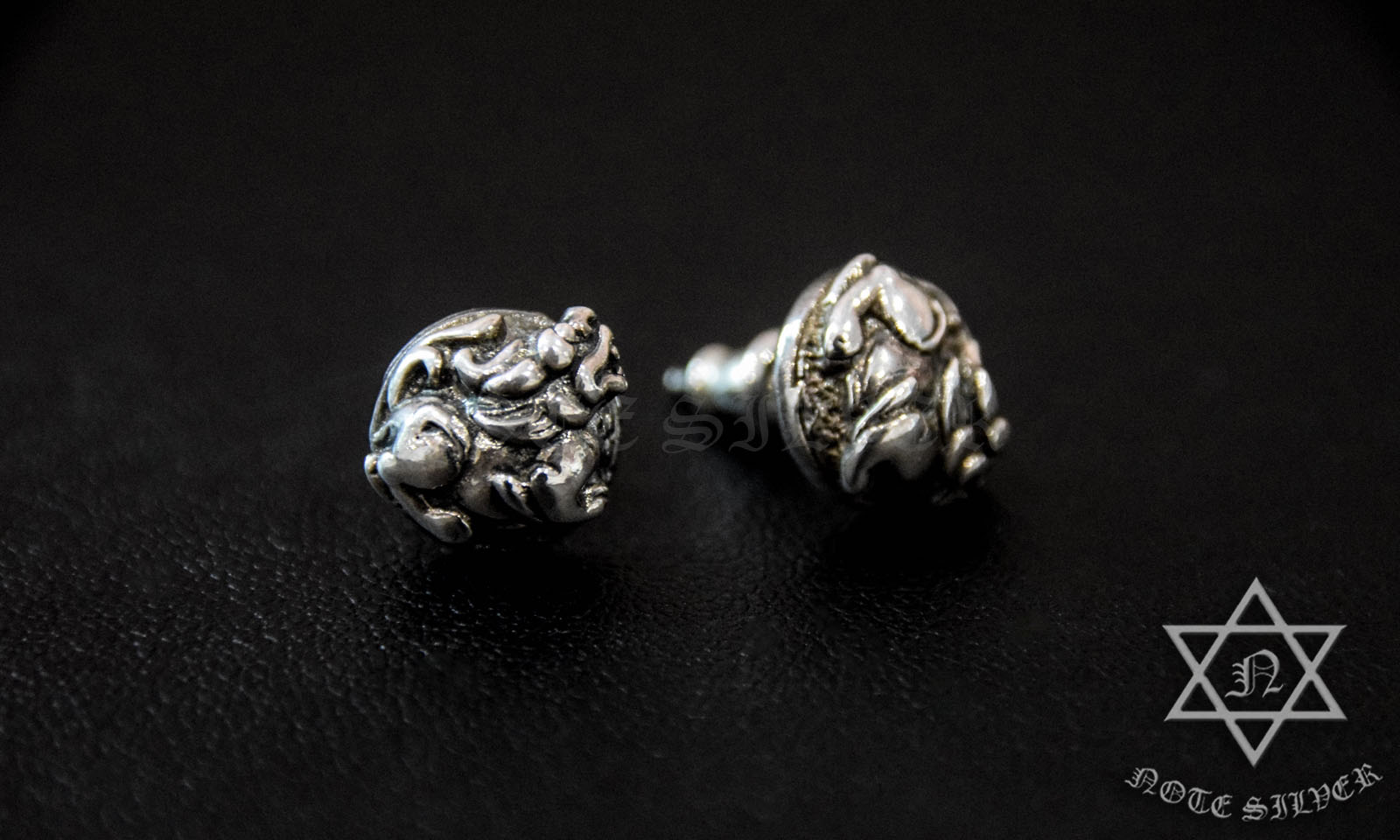 ต่างหูเงินแท้ ลายปี่เซียะ Sterling Silver 925 NSER1893