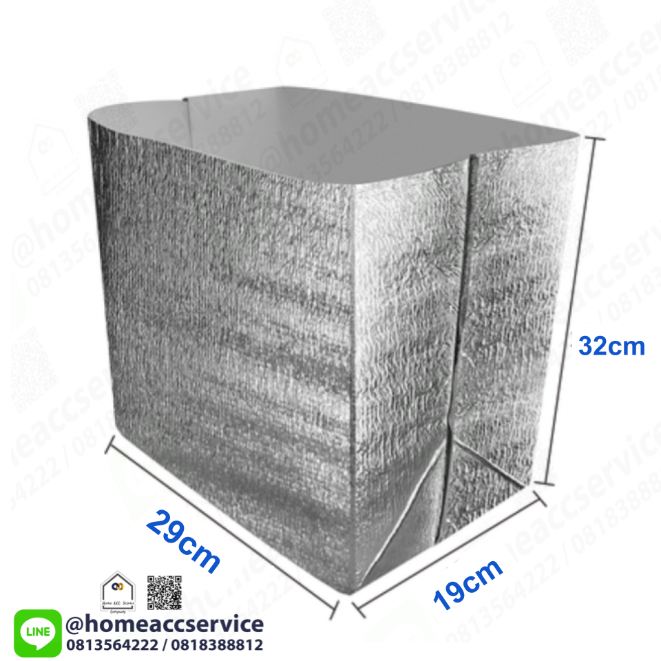 ถุงฟอยล์ ถุงอลูมิเนียม สำหรับเก็บความเย็น แบบมีฐาน 29x19x32cm แพค 10ใบ - Take Away Cool Bag (Foil Bag)29x19x32cm 10pcs