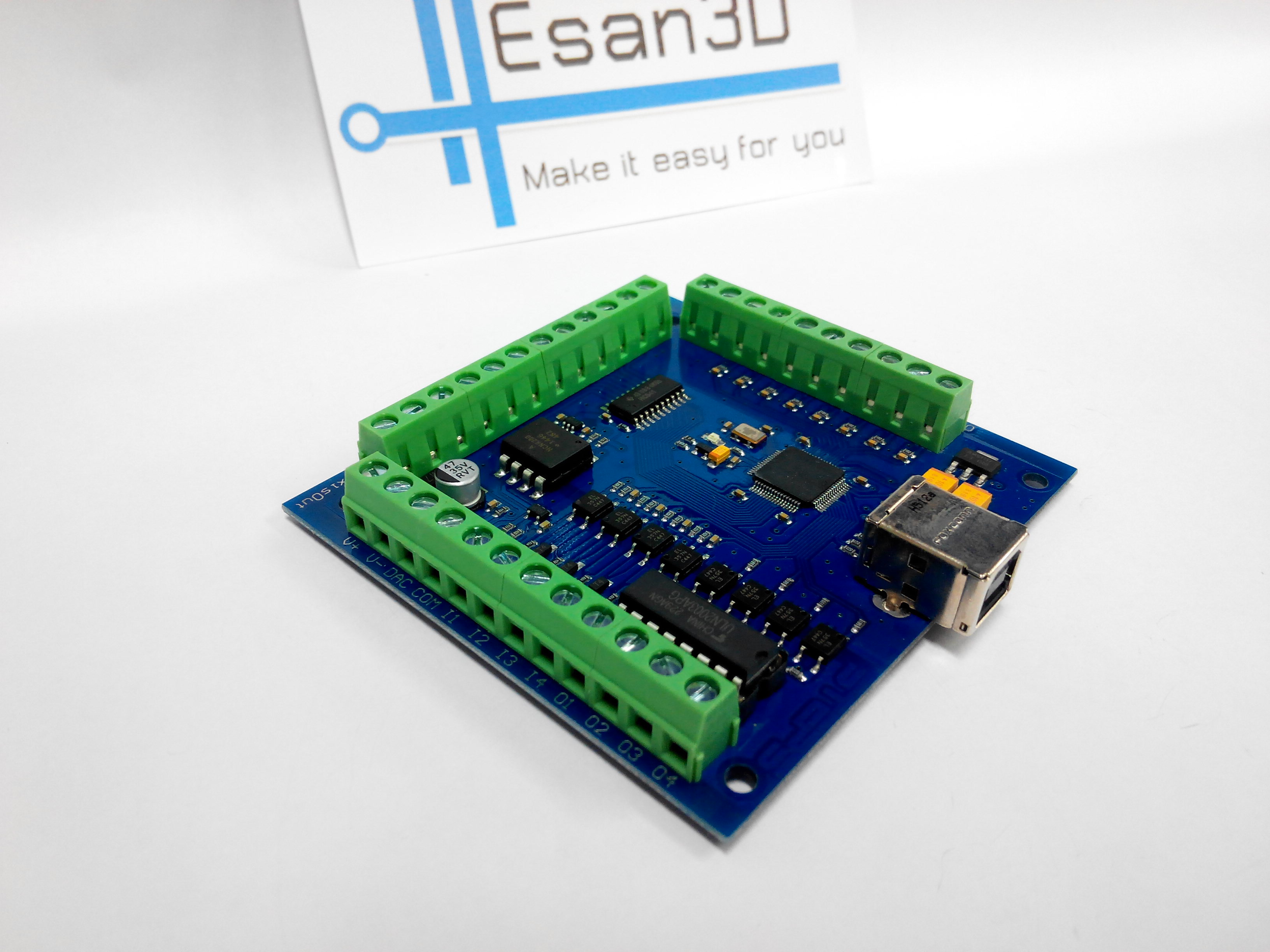 บอร์ด 4 Axis 100KHz USB Mach3 Breakout Board 12-24V