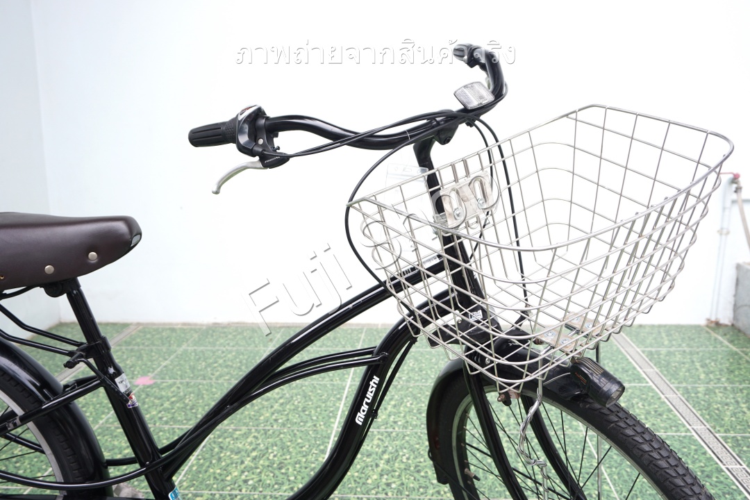 จักรยานแม่บ้านญี่ปุ่น - ล้อ 26 นิ้ว - มีเกียร์ - Muruishi - สีดำ [จักรยานมือสอง]