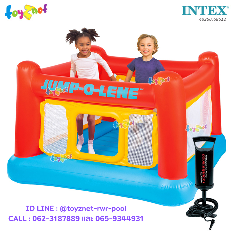 Intex Playhouse Jump-O-Lene 1.74x1.74x1.12 m no.48260 + DQI Air Pump