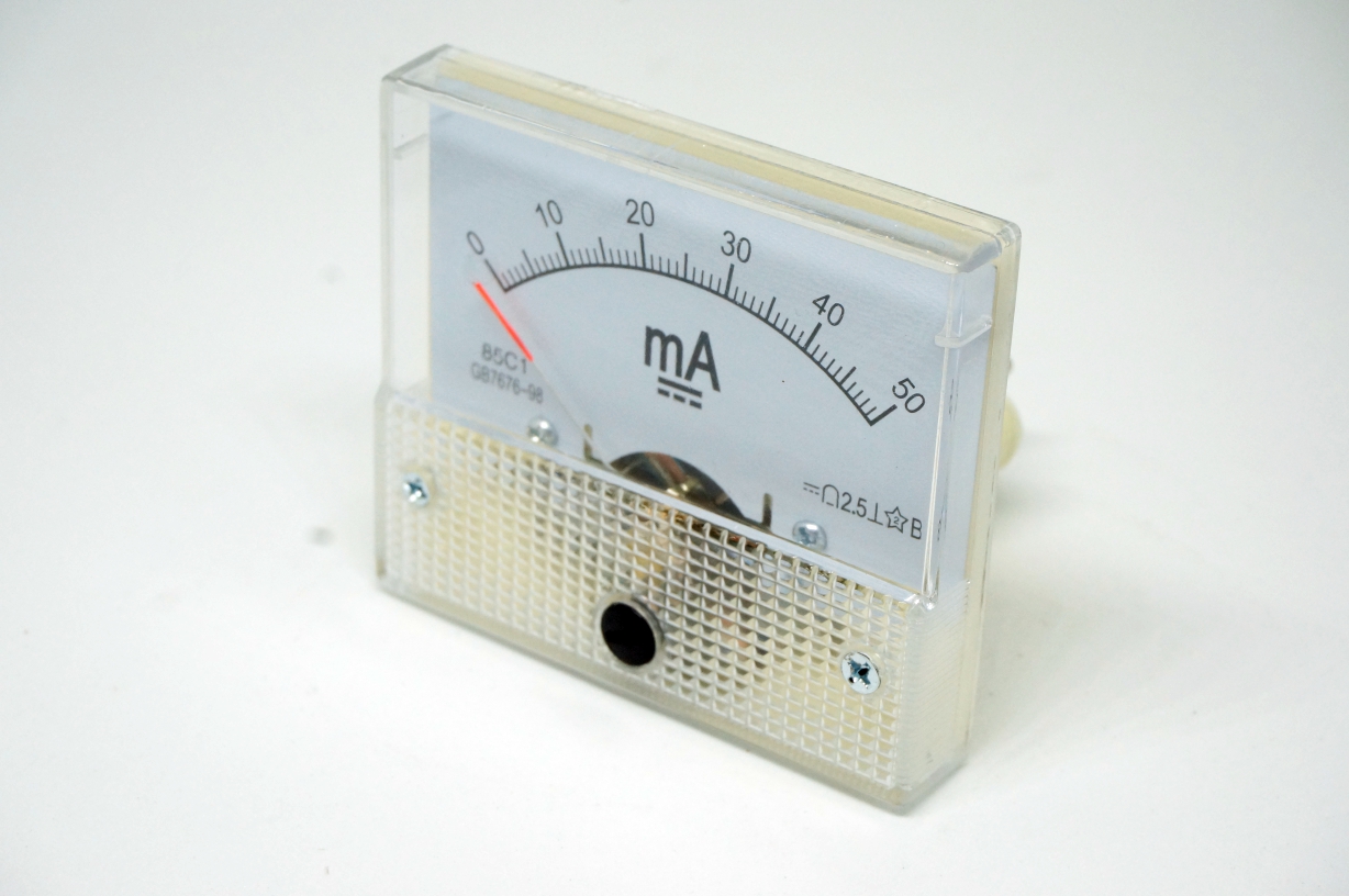 Analog panel ampmeter 50 mADC