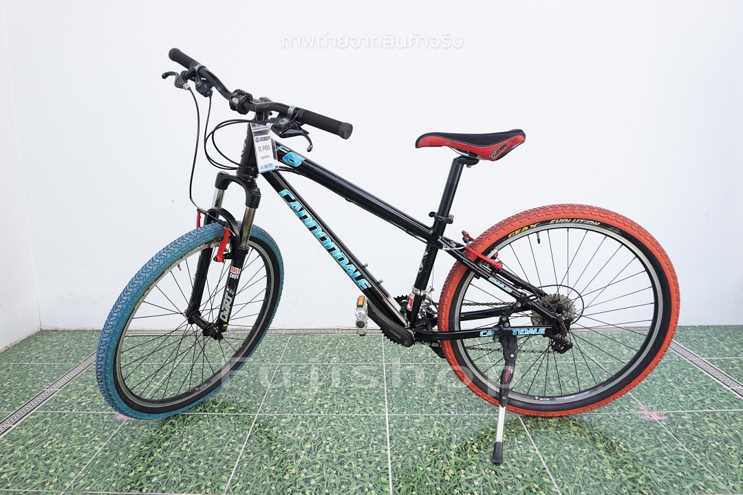 จักรยานเสือภูเขาญี่ปุ่น - ล้อ 26 นิ้ว - เกียร์ 3x8 (24 สปีด) - อลูมิเนียม - โช๊คหน้า - Canondale F6 - สีดำ - Size S [จักรยานมือสอง]