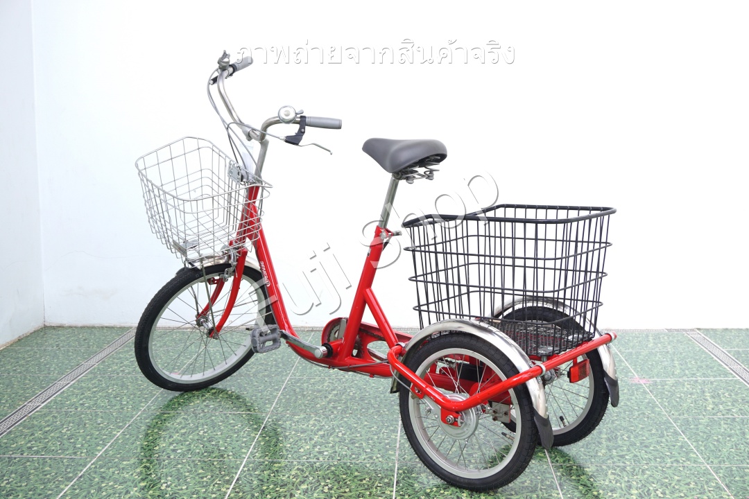 จักรยานสามล้อญี่ปุ่น - ล้อ 20/16 นิ้ว - ไม่มีเกียร์ - Beneroll - สีแดง [จักรยานมือสอง]